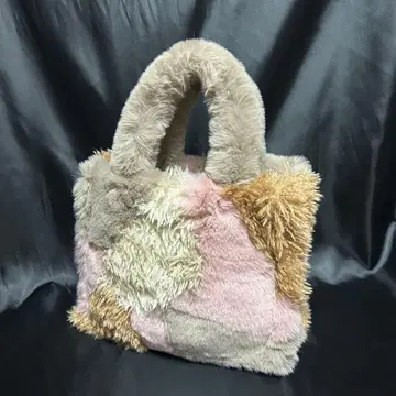 인조 모피 패치워크 토트백