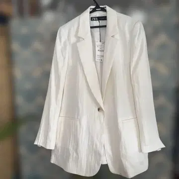 ZARA 화이트 테일러드 자켓 M