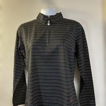 DAKS 골프 스트라이프 하이넥 셔츠