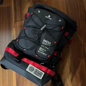 COMPARTMENT DRESS 블랙/레드 백