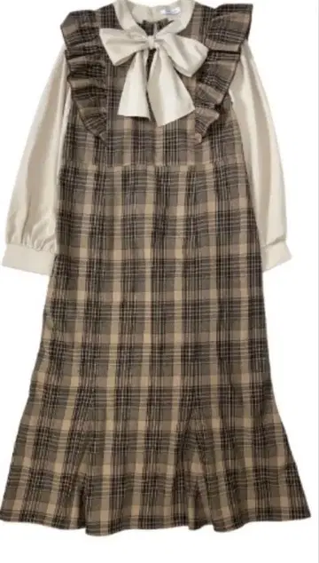 여성용 원피스 (CHIP CLIP) 브라운