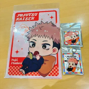 주술회전 이온 클리어 파일 아크릴 키링 캔뱃지 이타도리 유우지