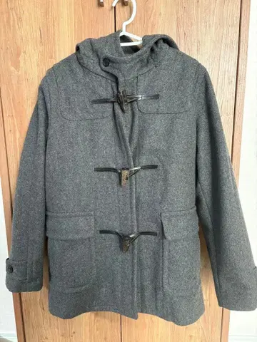 BEAMS 그레이 더플 코트 M