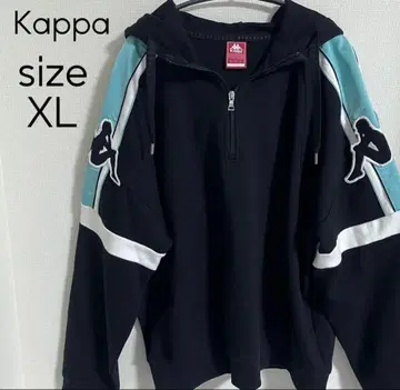 Kappa 빈티지 하프 지퍼 후드티 XL