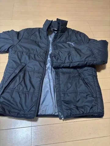 PUMA 블랙 다운 코트 M