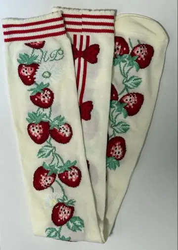 갓 딴 딸기 오버니 양말 시로