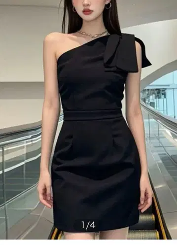 블랙 비대칭 원피스