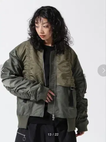 새상품 AUL 별주 레이어드 봄버 자켓