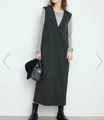 SLOBE IENA TR V넥 오버롤 스커트