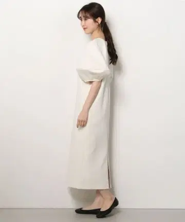 CLANE 스트라이프 퀼트 코쿤 원피스