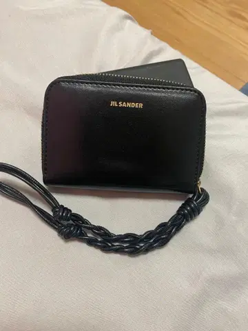 JIL SANDER 블랙 가죽 코인 케이스