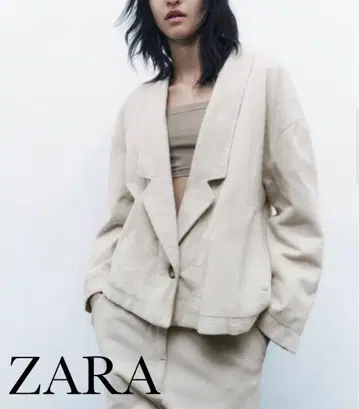 ZARA 오버 사이즈 숏 기장 코듀로이 자켓