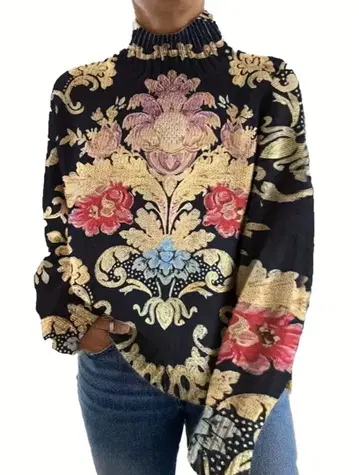 고져스하고 엘레강트한 겨울 하이넥 스웨터 [ 미사용 새상품 ] Lsize