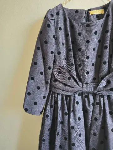 룰르 로젯 leur logette 물방울 패턴 7부 소매 원피스