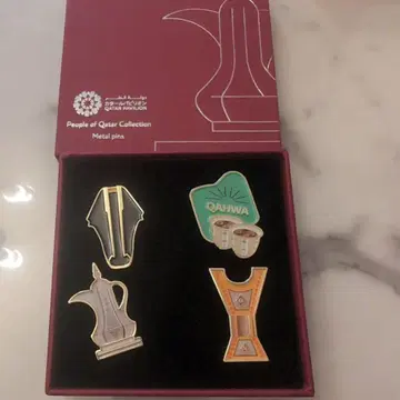 엑스포 카타르관 핀 배지 세트