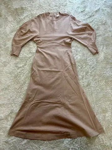 새상품급 마메쿠로구치 롱 원피스 코튼 저지 드레스