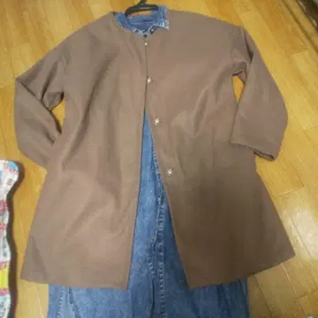 브라운 롱 코트