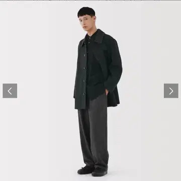 신사 캐시미어 혼방 숏 스텐카라 코트 무인양품