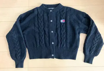 TOMMY JEANS 블랙 가디건 스웨터 L