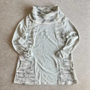 튜닉 오프 터틀넥 그레이 M 내추럴 성숙 캐주얼