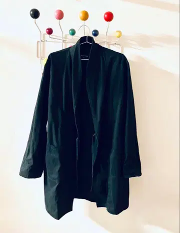 NAPRON 면 100% 한텐 코트 허리 끈 포함