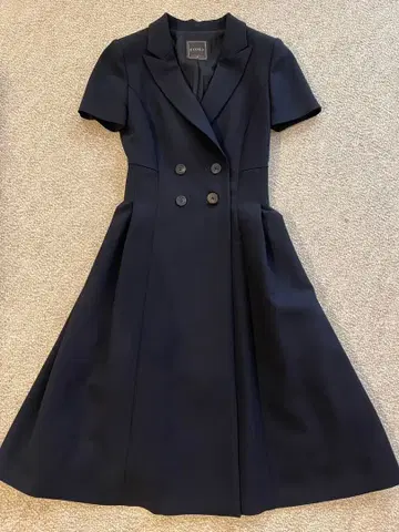 FOXEY 더블 브레스트 반팔 원피스 38