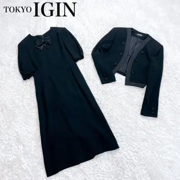 도쿄 이긴 블랙 포멀 원피스 셋업