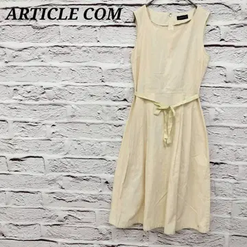 ARTICLE COM 슬리브리스 무릎 기장 원피스 지퍼 리본 벨트