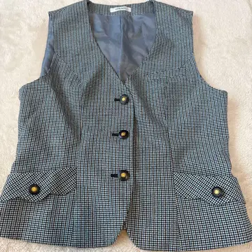 UNILADY 11호 체크 무늬 베스트