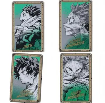 히로아카전 원화전 금박 클리어 카드 미도리야 이즈쿠 4종 컴플리트