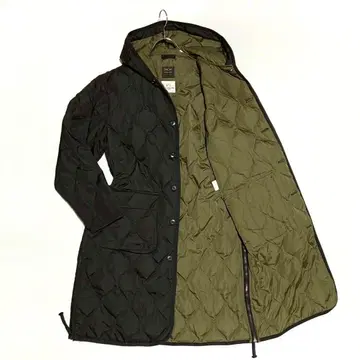 새상품급 TAION 후디드 코트 106BML-LONG 블랙 카키 L