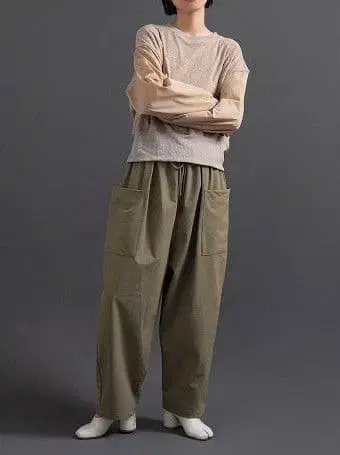 CYAN TOKYO 시안 도쿄 와이드 테이퍼 나일론 사루엘