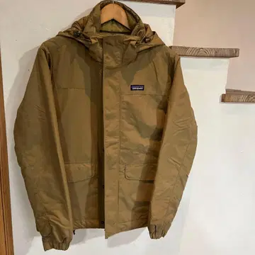 patagonia 카키 후드 부착 패딩 자켓 S