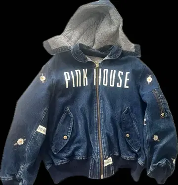 레어 제켄 PINK HOUSE 후드 부착 데님 자켓