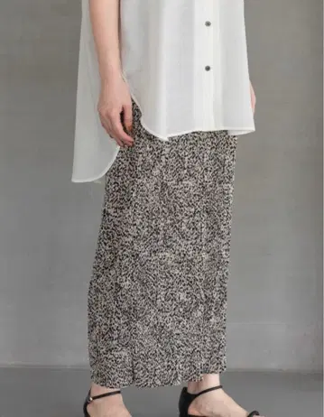 [아파트 바이] 인기 플리츠 이지 타이트 스커트 2 레오파드 S
