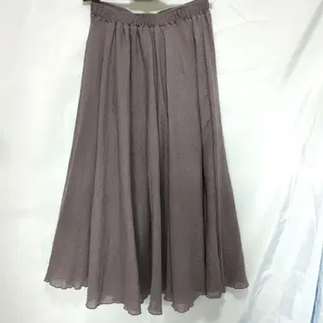 퍼플 그레이 쉬폰 개더 플레어 스커트 프리 사이즈 새상품