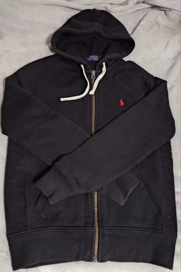 POLO 폴로 자수 로고 블랙 후드티