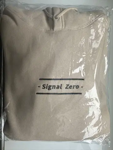 시그널 제로 빅 실루엣 후드티 샌드 베이지 L