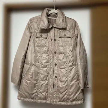 리버서블 베이지 퀼팅 다운 자켓 M