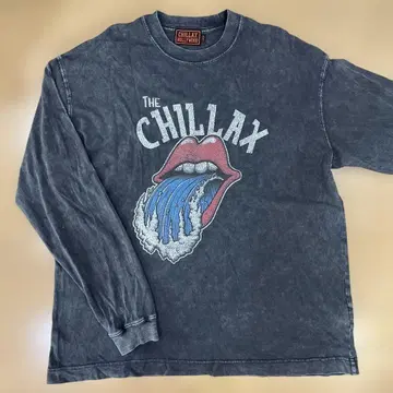 CHILL&RELAX 다크 그레이 긴팔 티셔츠