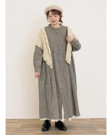 [ Cross x Linen ] 턱 원피스