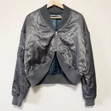 니코앤드 - 숏 기장 MA-1 그레이 봄버 자켓