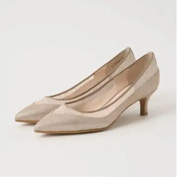 DIANA 펌프스 핑크 골드 튤 레이스 결혼식 경사