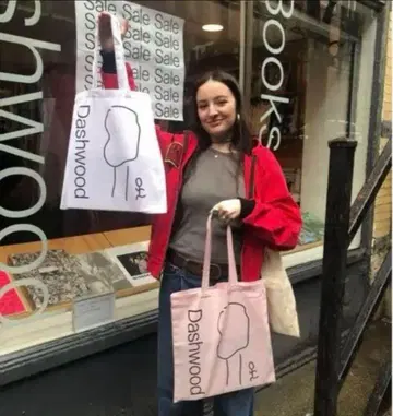 화이트 토트백 Dash wood 디자인 희귀 미개봉 새상품