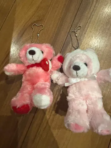 지역 한정 베어 봉제 인형 2개 세트 키링 포함
