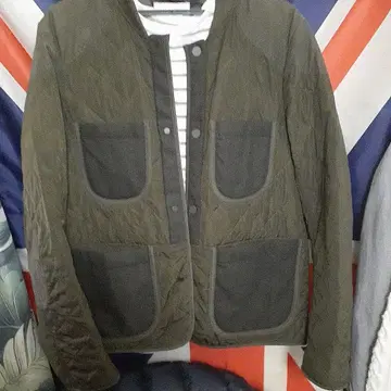 글로벌 워크 올리브 그린 퀼팅 자켓 M