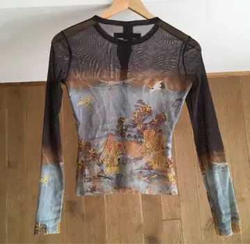 새상품급 JEAN PAUL GAULTIER 학 파워넷 가디건