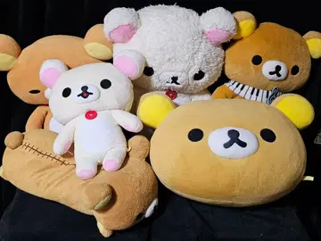 리락쿠마 봉제 인형 쿠션 6개 세트