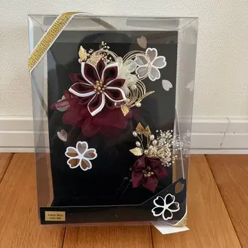 일본 의류 머리 장식 세트 빨간색과 화이트 꽃