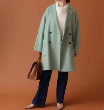 Spick & Span W/Ny 더블 브레스트 리버 코트 22AW